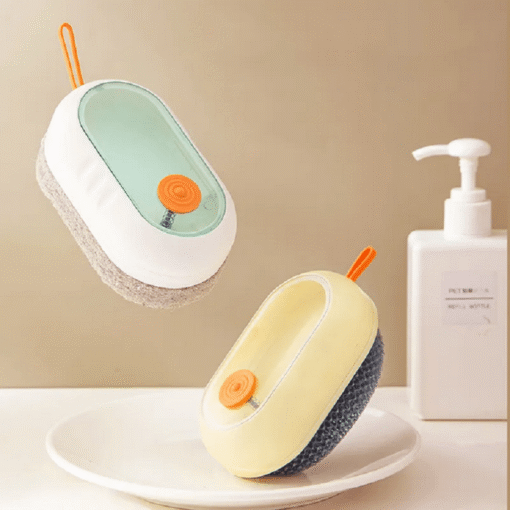 Non Stick Kitchen cleaning  Brush with soap Dispensing - Image 4