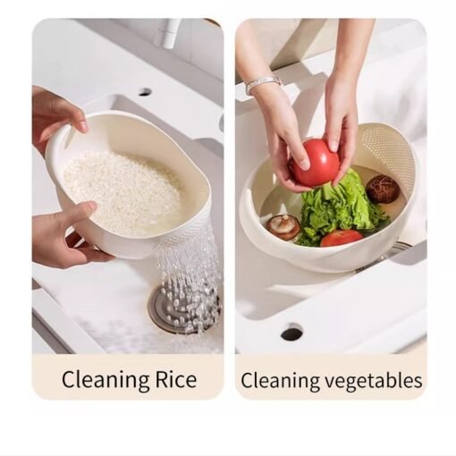Drilled rice basket